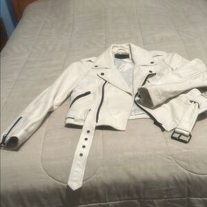 White Women's Leather Jacket